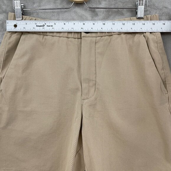 Everlane The Pull On Performance Chino Short 7" Tan Beige Elastic Waist - Picture 8 of 11